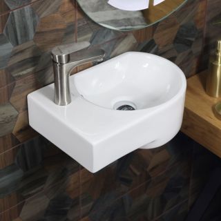 Подвесная раковина Melana 7954R-805 42см правая белый